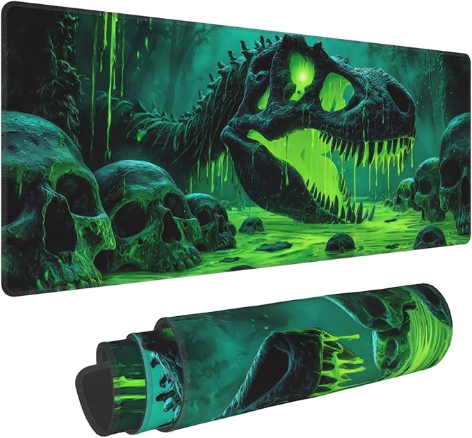 Dinosaur Mouse Pad Extended Large Gaming Mouse Pad XL Stitched Edges for Gamer Home Office 31.5 X 11.8 Inch