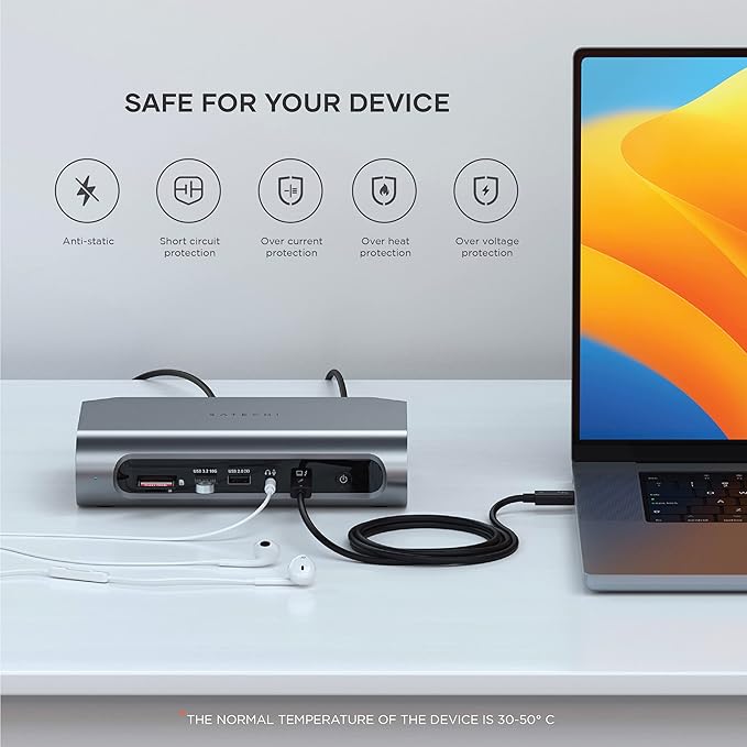 Satechi 16 in 1 Thunderbolt 4 USB C Docking Station, 100W Charging, up to 4 Screens 4K/60Hz, USB C Data, 6 USB-A Ports, Micro/SD Card Readers, 2.5Gbps Ethernet for MacBook Air/Pro, Mac/Windows
