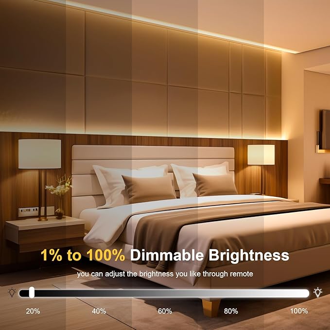 COB LED Strip Lights, ETL Listed Warm White Light Strip 2700K, 16.4ft 24V COB Lights with 1600 LEDs, CRI 90+, Remote, 24V Adapter, LED Lights for Cabinets, Home DIY Lighting Indoor Decoration