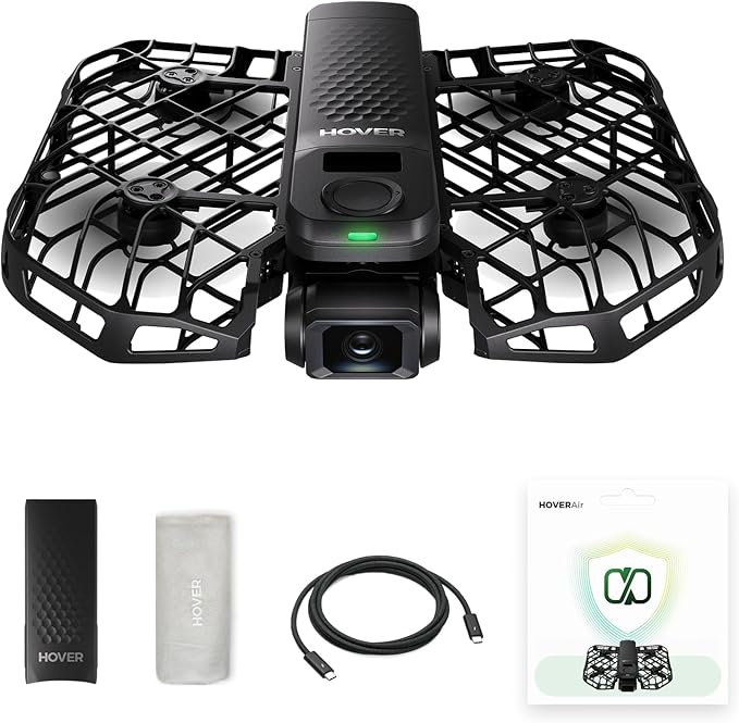 HOVERAir X1 PRO 4K Action Flying Camera, Foldable Drone with Camera with 42 KM/H Follow Speed, 10+ Fully Automatic Flight Modes, Fly Anywhere with OmniTerrain, SmoothCapture 2.0(Standard)