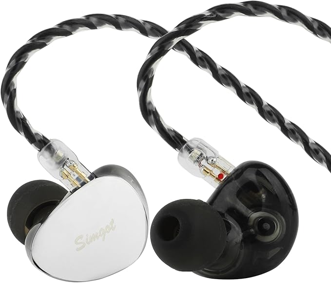 Linsoul SIMGOT EG280 in Ear Monitor, 1DD+1 Planar HiFi IEM, Wired Gaming Earphone with Microphone, 1.7m Long Detachable 2Pin OFC Cable, with USB-C Adapter, for FPS Games and Audiophile Musician