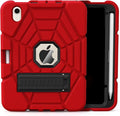 Grifobes Case for iPad mini 7th 2024 (A17 Pro) / Mini 6th Generation 2021 8.3", Heavy Duty Shockproof Cover with Pencil Holder Stand, for i Pad Mini 7/6 Gen 8.3 inch Case (Red+Black)