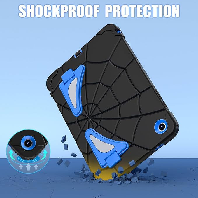 AKABEILA Compatible with Samsung Galaxy Tab A9 Plus 11 inch (SM-X216B)(2023) Tablet Case，Lightweight Shockproof Rugged Protective Cover with Kickstand for Kids Children Boys Babies Black Blue