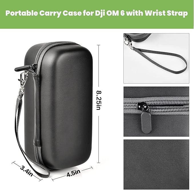 ALKOO Protective EVA Case for DJI Osmo Mobile 8, 7 & 7P, Designed for Safe Storage, Travel and Vlogging Use