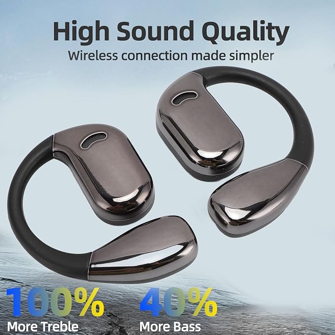 M75 TWS Bluetooth Translation Earphones, 3 Modes On Ear Translator Earphone in Real Time, ANC Technology, for Travel Business International Students (Black)