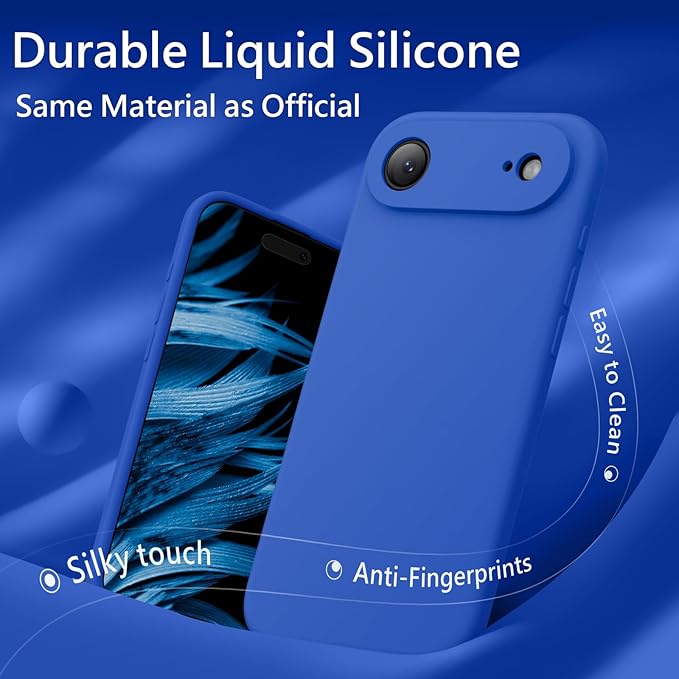 FireNova Magnetic for iPhone Air Case, Compatible with MagSafe, [Integrated Silicone Camera Control Button] [Camera Protection] Microfiber Lining Phone Case for iPhone 17 Air, 6.5", Klein Blue