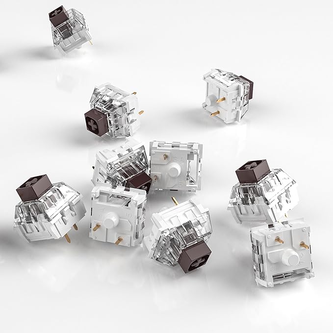 Box Brown Switches for Mechanical Keyboard,3-Pin 45gf Tactile/Factory Lubed/Dust&Waterproof Switches(Box Brown,36Pcs)