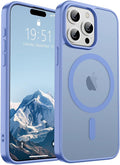 SUPFINE Magnetic for iPhone 15 Pro Case (Compatible with MagSafe) (Military Grade Drop Protection) Translucent Matte Shockproof with Anti-Fingerprint Phone Case,Blue Purple