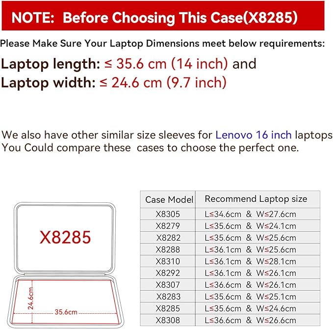Smatree Hard EVA Protective Sleeve Case Compatible for 16 inch Lenovo Yoga Slim 7 Pro Gen 6 Laptop, Anti-Shock Notebook Bag (X8285)