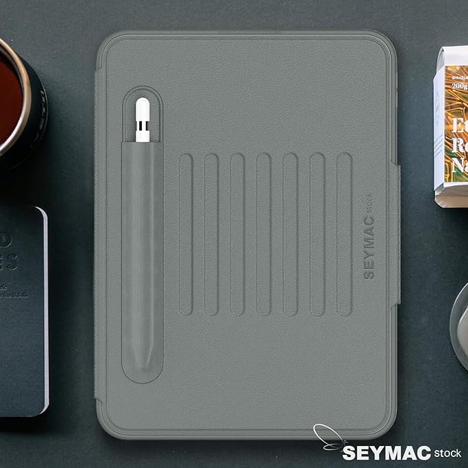 SEYMAC stock Case for iPad (A16) 11th/10th Generation 11''/10.9'', Strong Magnetic Auto Sleep Shockproof Case with Absorbing Multi-Angles Stand, Pen Holder, Card Slot (Gray)