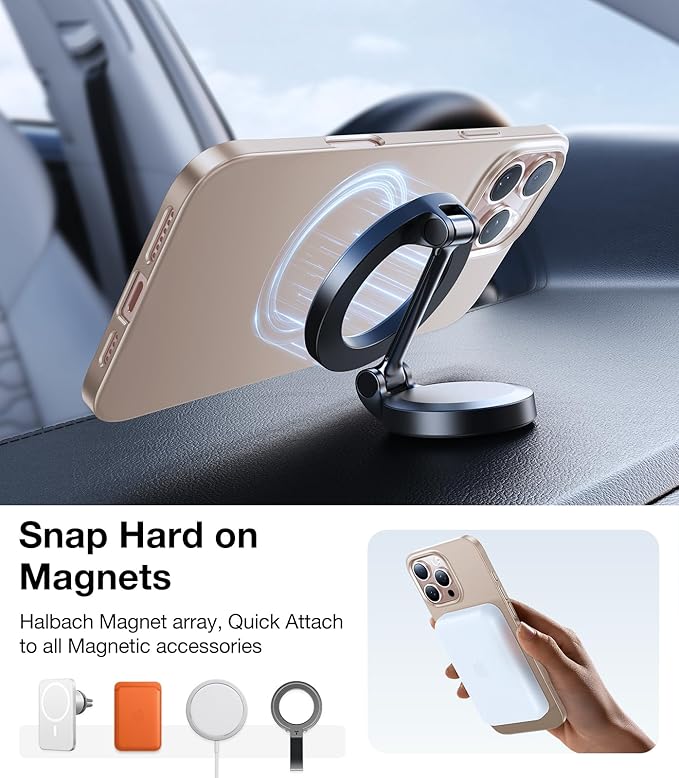 TORRAS Magnetic Slim Fit for iPhone 16 Pro Case 6.3 inch, Ultra-Thin 16 Pro Case Compatible with MagSafe, Lightweight Matte Anti-Scratch Hard PC Cover Phone Case for iPhone 16 Pro, Desert Titanium | Magnetic, 6.3 inch, Ultra-Thin, 16 Pro Case, Lightweight