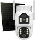 Hiseeu Wireless Solar Camera Outdoor 4MP Dual Lens, Wireless Home Security Camera 5G & 2.4G WiFi Pro, 360° PTZ, Motion Detection, Color Night Vision, IP66, 2-Way Audio, Auto Tracking, No Subscription