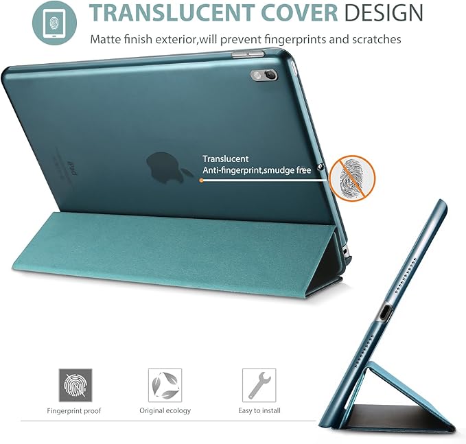 ProCase Smart Case for 10.5” iPad Air 3rd Generation 2019 / iPad Pro 2017, Slim Stand Cover with Translucent Frosted Back for iPad Air 3 -Teal