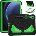 AKABEILA Compatible with Samsung Galaxy Tab S10 FE 2025/Tab S10 Lite 2025 Tablet Case，Lightweight Shockproof Rugged Protective Cover with Kickstand for Kids Children Boys Babies Dark Green