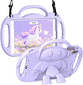 Kids Case for iPad 9th/8th/7th Generation (10.2 inch,2021/2020/2019), Kids Case for iPad Air 3rd Gen 10.5"/Pro 10.5, Durable Shockproof Cover with Shoulder Strap/Handle/Kickstand, Light Purple