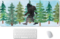 SSOIU Extended Mouse Pad, XXL Gaming Mouse Pads, Large Big Mousepad Laptop Computer Keyboard Mat Desk Pad with Non-Slip Base Stitched Edge for Gaming Office, 35.5 x 15.7 inch, Watercolor Sasquatch