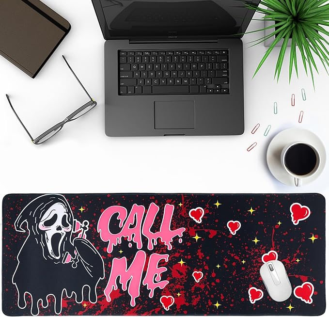 Large Gaming Mouse Pad 31.5 x 11.8in Desk Mat for Office Mousepad Anti-Skid Rubber Base Soft Comfortable and Durable Desk Pad (Black)