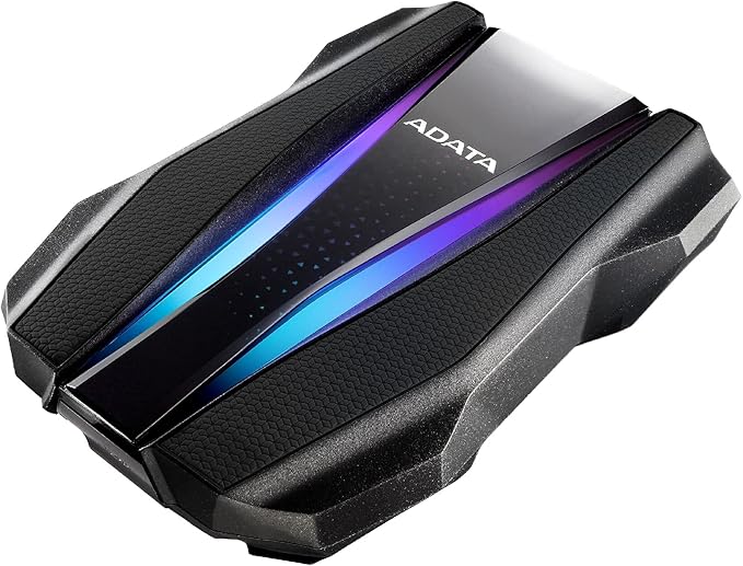 ADATA HD770G 2TB RGB USB 3.2 IP68 Waterproof Dropproof Dustproof External HDD Black (AHD770G-2TU32G1-CBK)