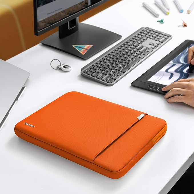 tomtoc 360° Protective Laptop Sleeve for 13-inch New MacBook Air M5/A3449 (2026) M4/A3240, M3/A3113, M2/A2681, M1/A2337, Water-Resistant Computer Case Bag Fits 13" MacBook Neo A18 & MacBook Pro M2/M1