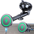 Coolpow for MagSafe Car Mount Charger【Ultra Magnet】 Magnetic Phone Holders for Your Car Charger【Windshield+Vent+Dash】 Magnetic Wireless Car Phone Holder Charger Car Mount for iPhone 17 (Carbon Fiber)