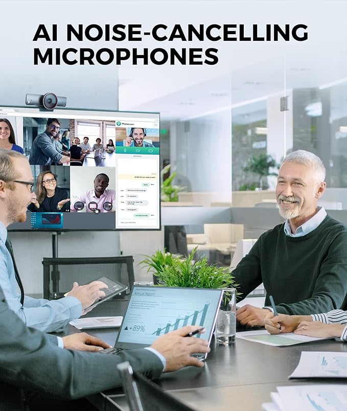 WYRESTORM Zoom Certified AI 4K Webcam, 8X Digital Zoom, 106° FOV, Auto Framing, Dual mics Noise Cancellation, USB Webcam Ideal for Meeting, Conference, Remote Education, HD Live Streaming
