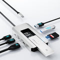 WAVLINK 8 in 1 USB C Hub with M.2 NVMe/SATA SSD Enclosure 10Gbps, 4K@144Hz HDMI, USB-C/A 10Gb, 100W PD, Aluminum Alloy USB C Enclosure for M.2 NVMe SATA SSD for M1/M2/M3/M4 MacOS Systems
