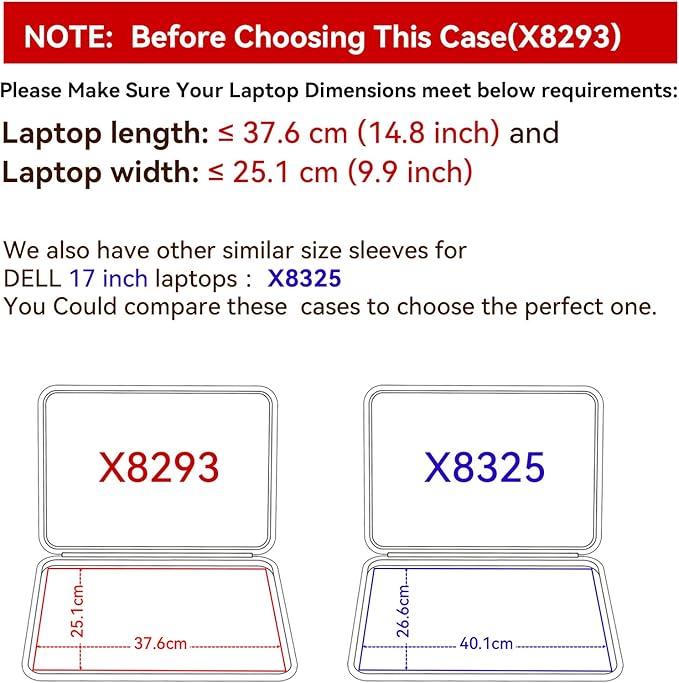 Smatree Hard EVA Protective Sleeve Case Compatible for 17 inch DELL XPS 17 9730/9720/9710/9700 Laptop, for 17 inch DELL Precision 5770 Workstation Water-Resistant Bag(X8293)