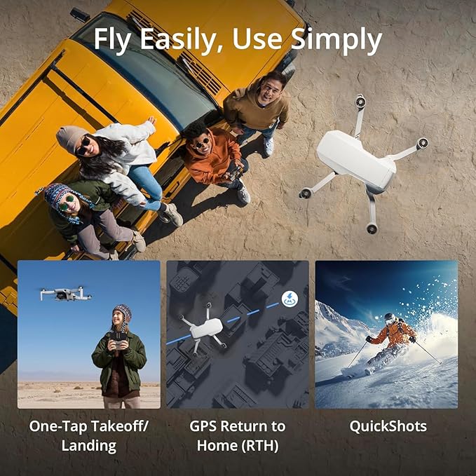 Specta Mini Drone with Camera 4K for Adults, 32800ft FPV Transmission, Easy to Fly, 3 Aixs Gimbal, 31-Min Flight, 4K/30fps, Under 249g Portable Drone for Beginners
