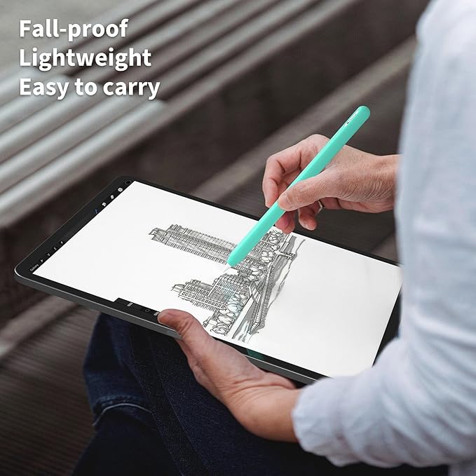 Silicone Pencil Case Compatible with Apple Pencil 2nd Generation Apple Pencil Pro Silicone Cover Sleeve for Ipad Pencil 2 Protective Cover for Apple Pen Accessories (Mint)
