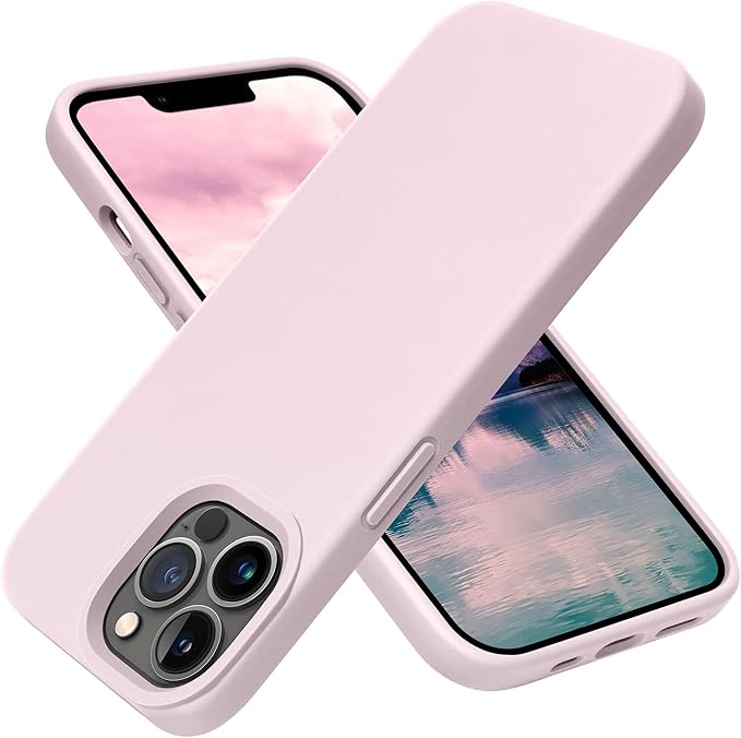 OTOFLY Designed for iPhone 13 Pro Max Case, Silicone Shockproof Slim Thin Phone Case for iPhone 13 Pro Max 6.7 inch (Ice Pink)