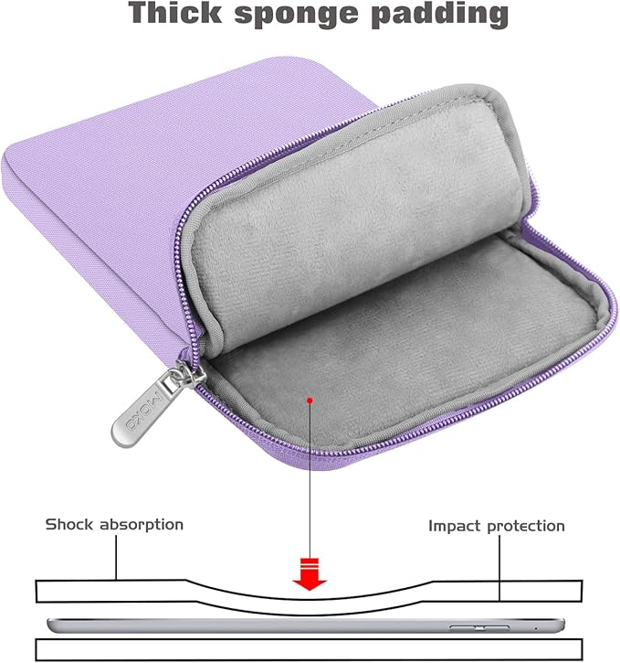 MoKo 9-11 Inch Tablet Sleeve Bag Carrying Case Fits New 11inch iPad Air M4, iPad A16 2025, iPad Pro 11 M4, Air 5/4/3, iPad 10/9/8th Gen, Tab S8/S9 11", Tablet Carrying Case, Lilac