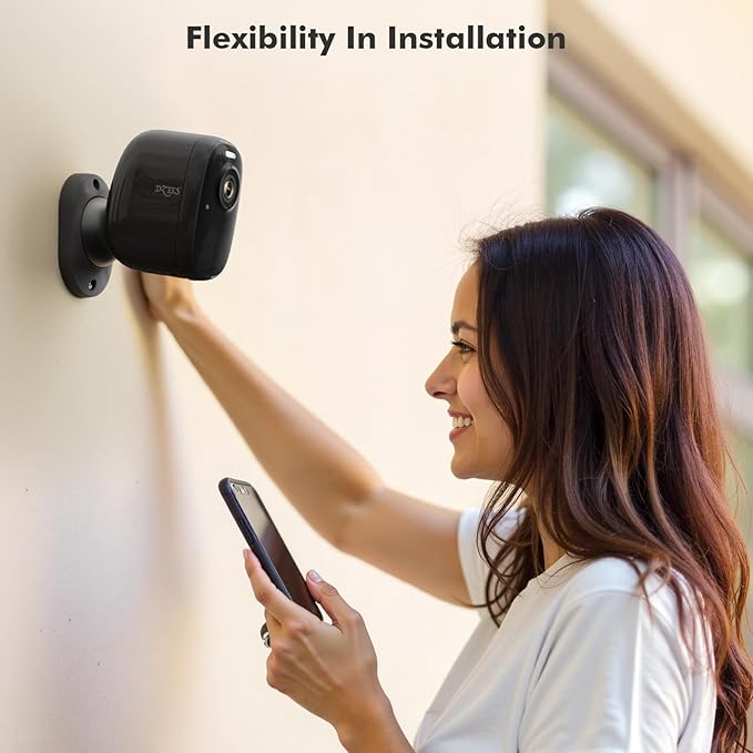 Dzees 4MP Outdoor Camera Wireless with Magnetic Mount Battery Powered Security Camera Outdoor for Home Security, 2.4Ghz WiFi/AI Motion Detection/2-Way Talk/4MP Color Night Vision/IP66/Cloud-2-Pack