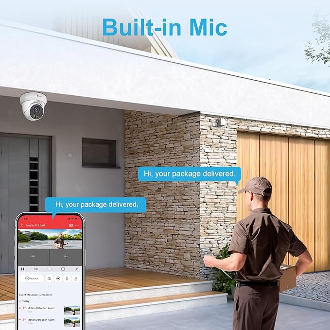 Anpviz 6MP PoE IP Camera, 3K Full Metal Turret Security IP Camera Outdoor Indoor, Smart Dual Light Color Night Vision, AI Human Vehicle Detection, Built-in Mic, NDAA, IPC-D3B63W-S (U Series)