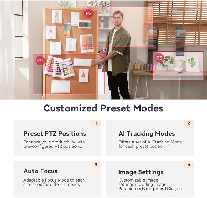 OBSBOT Tiny 2 Lite, PTZ 4K Webcam 1080P@60fps HDR, PC Camera with AI Tracking, Micros with AI Noise Cancellation, Tripod, Gesture Control, Auto Focus, Plug & Play, Ideal for Gaming or Streaming