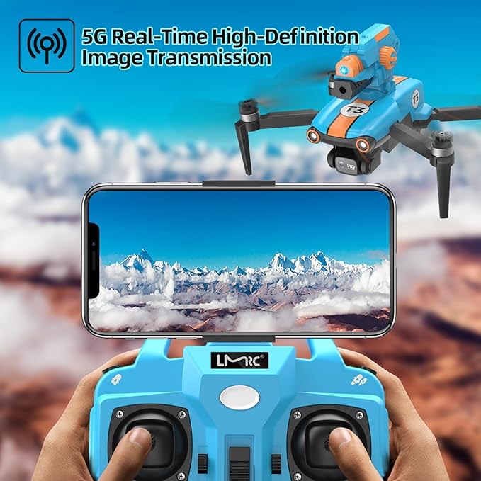 LMRC-12D Max Bullet Drone with 4K Camera for Adults Beginner, Foldable 2.4GHz FPV Drone With Turret,30 Mins Flight Time, RC Quadcopter,2 Batteries
