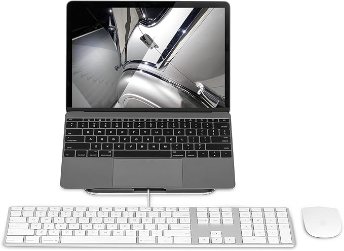Mount-It! Tilted Laptop Riser for MacBook and iPad Pro - Ergonomic Laptop and Tablet Wedge - Notebook Cooling Stand for MacBook Pro, Chromebook, iPad Pro, Drawing Tablets with 11"-15" Screens