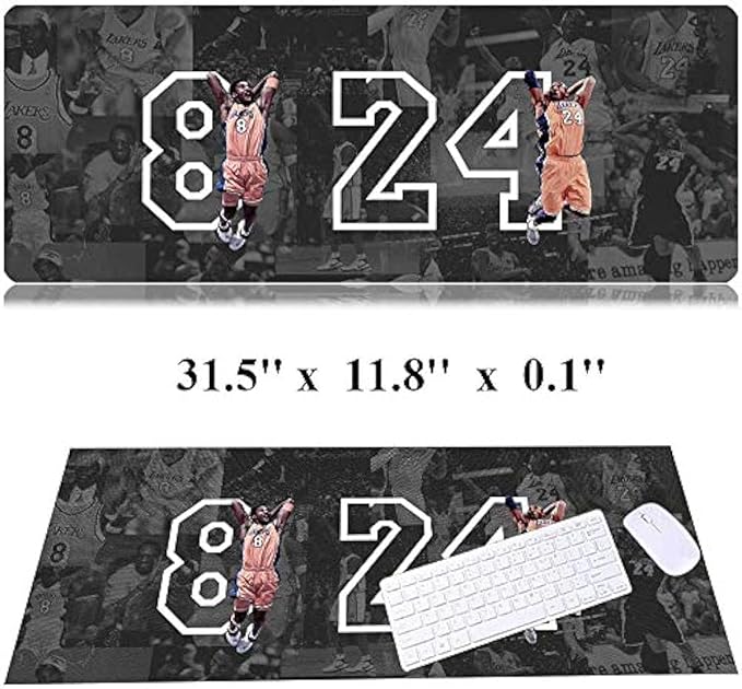 31.5x11.8 Inch Non-Slip Long Extended Large Gaming Mouse Pad with Stitched Edges XL Laptops Keyboard Mouse Mat(8&24)