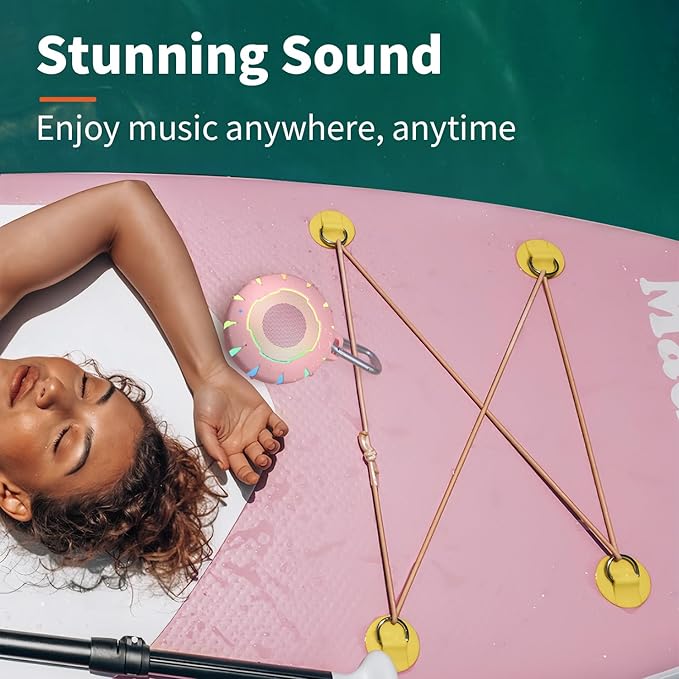 HEYSONG Bluetooth Shower Speaker + DIY Diamond Stickers – Great Gift for Girls