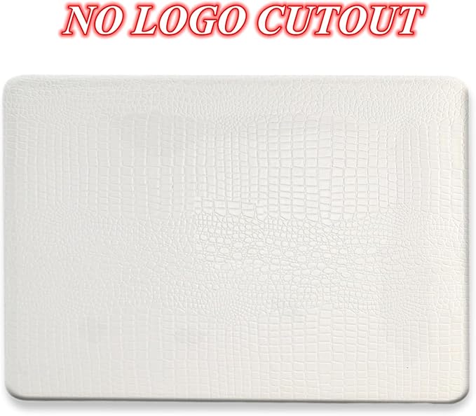 DTangLsm for Crocodile MacBook Pro 14 inch Case M5 2026-2021 M4 M3 M2 M1 A3426 A3427 A3434 A3112 A3185 A3401 A2918 A2992 A2779 A2442, Alligator Skin Textured Leather Hard Case+Keyboard Cover, White