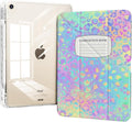 Case for iPad Air 11 Inch M4/M3/M2 (2026/2025)/2024, iPad Air 5th/4th Generation 10.9" Case Cheetah, Clear Back Cover with Penci Holder, Origami Multi-Angle Stand, Composition Book