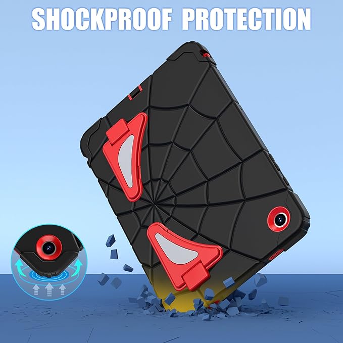 AKABEILA Compatible with Samsung Galaxy Tab A9 Plus 11 inch (SM-X216B)(2023) Tablet Case，Lightweight Shockproof Rugged Protective Cover with Kickstand for Kids Children Boys Babies Black Red