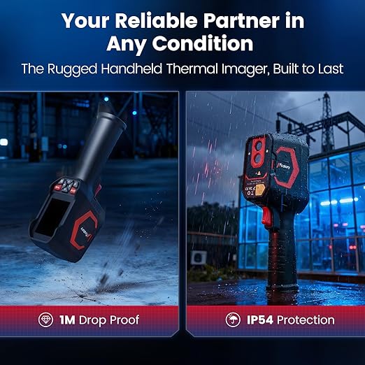 Hcalory T2-G 3.5" Thermal Camera 512*384 TISR Resolution Handheld Thermal Imager 6-Hour Battery Life with Video Recording and Wireless Connection Supported -4°F~1022°F Infrared Imager with PC Software