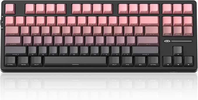 MageGee Pink Wireless Creamy Keyboard, Tri-Mode 2.4G/USB-C/BT Gaming Keyboard, RGB Backlit Hot Swappable Mechanical Keyboard for Win/Mac/PC, 8000mAh Battery
