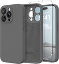 Magnetic for iPhone 13 Pro Case, Compatible with MagSafe, [Full Camera Protection][Screen Protector] Silicone Shockproof Protective Phone Case for iPhone 13 Pro 6.1", Dark Gray