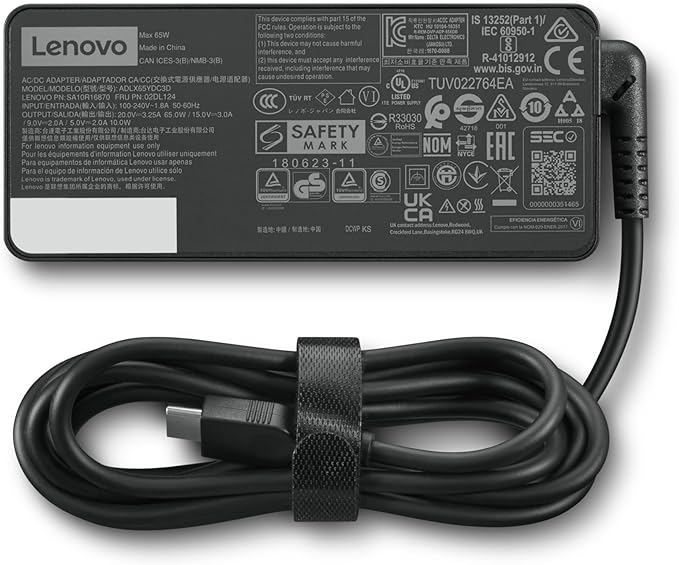 Lenovo USB-C 65W AC Adapter (UL) - 65 W - 5 V DC Output (Pack of 2)