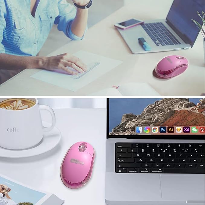 SOON GO Mini Wireless Mouse,Portable Mobile Optical Cordless Mouse fit for Mac,Laptop, Desktop-Black