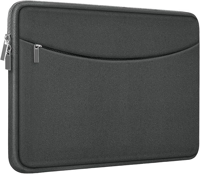 Laptop Sleeve Case 14 inch, Shockproof Protective Laptop Cover Carrying Computer Bag with Accessory Pocket Portable Computer Case for 14" MacBook, HP, Dell, Lenovo, Acer, Grey
