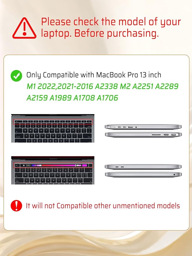 Seorsok Compatible with MacBook Pro 13 inch Case M2 2023,2022,2021-2016 A2338 M1 A2251 A2289 A2159 A1989 A1708 A1706,Cute Striped Plastic Hard Shell Case with Keyboard Cover,Green & White Stripes