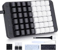 Koolertron One Handed Mechanical Gaming Keyboard, 48 Keys Fully Programmable Mini USB Macro Keyboard with Red Switch, for Gamers/Designers/Video Editor