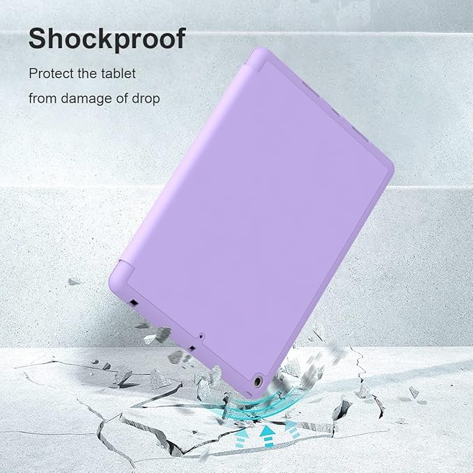 Case for iPad Air 3 / Pro 10.5 Inch, Lightweight Slim Soft TPU Trifold Stand Smart Cover, Auto Sleep/Wake Case with Pencil Holder for iPad Air 3rd Generation/Pro 10.5 - Light Purple